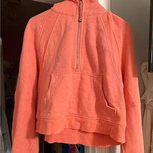 Coral Half-Zip Sweatshirt